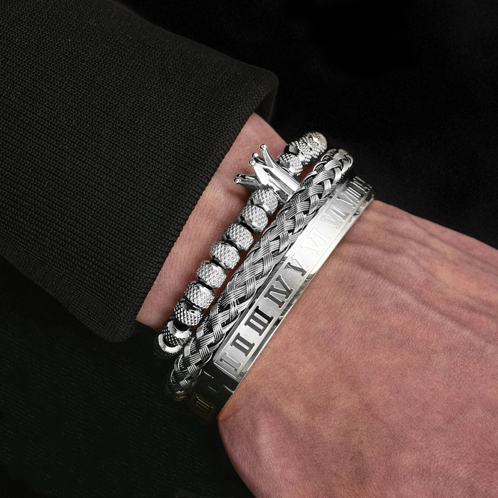 Luxury Roman Royal Crown Bracelet