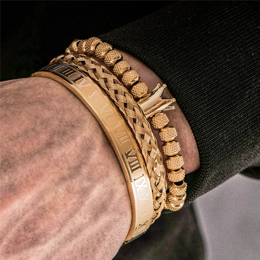 Luxury Roman Royal Crown Bracelet
