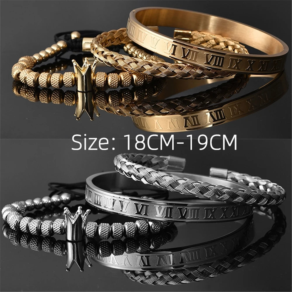 Luxury Roman Royal Crown Bracelet