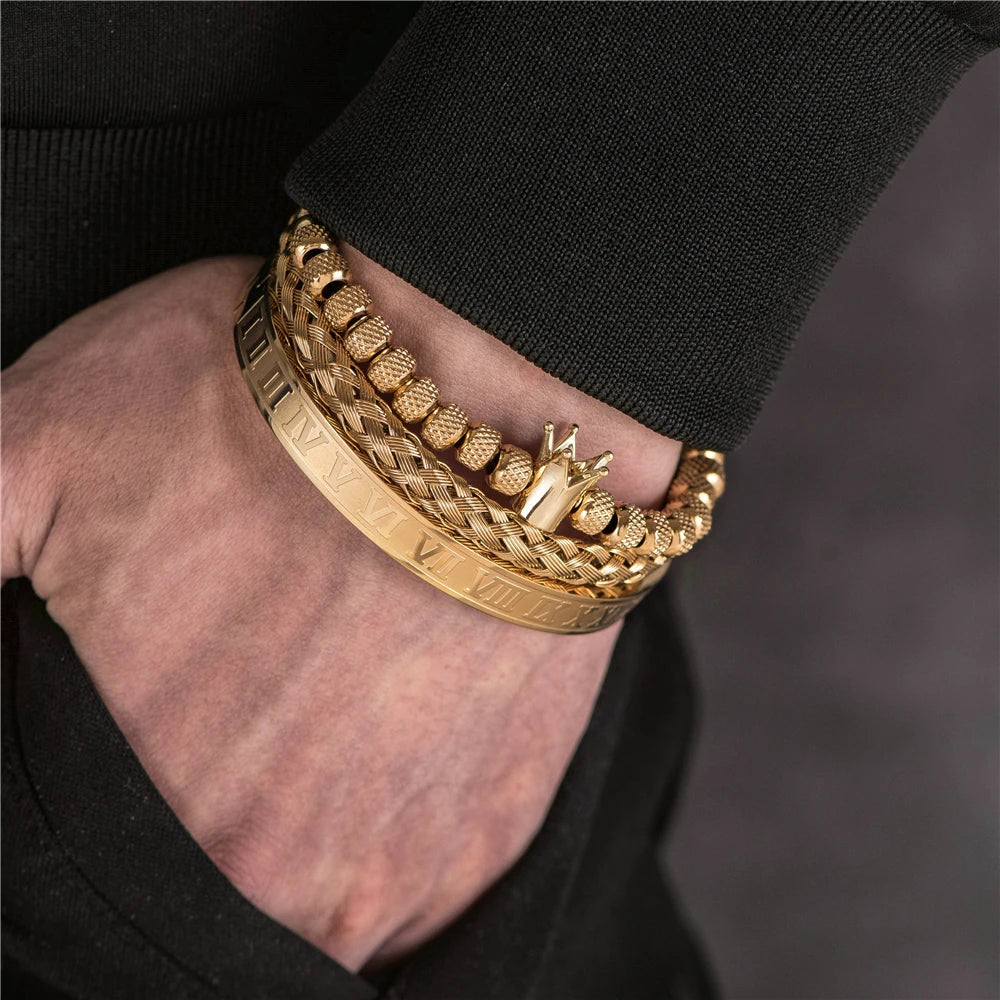 Luxury Roman Royal Crown Bracelet