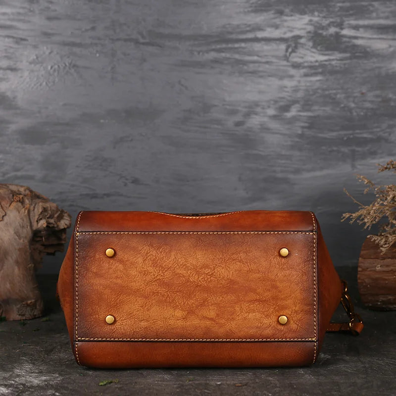 Autumn Elegance Genuine Leather Handbag Collection