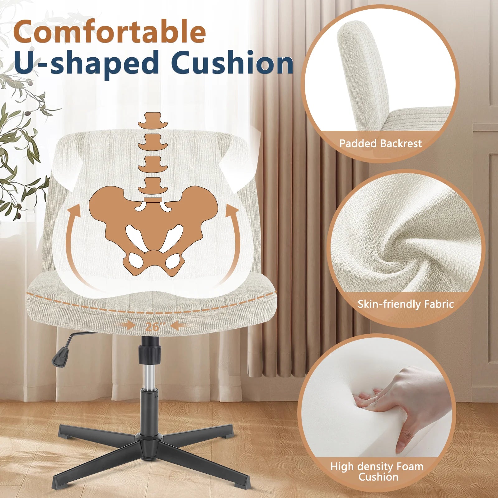 Cross-Legged Office Chair