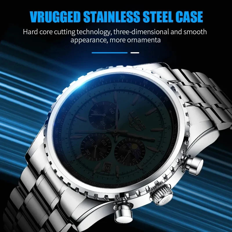 LIGE Luxury Business Quartz Wristwatches
