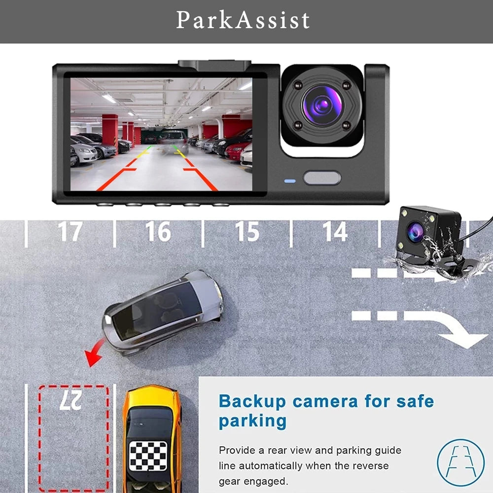 Kocam 3 Channel Dash Cam