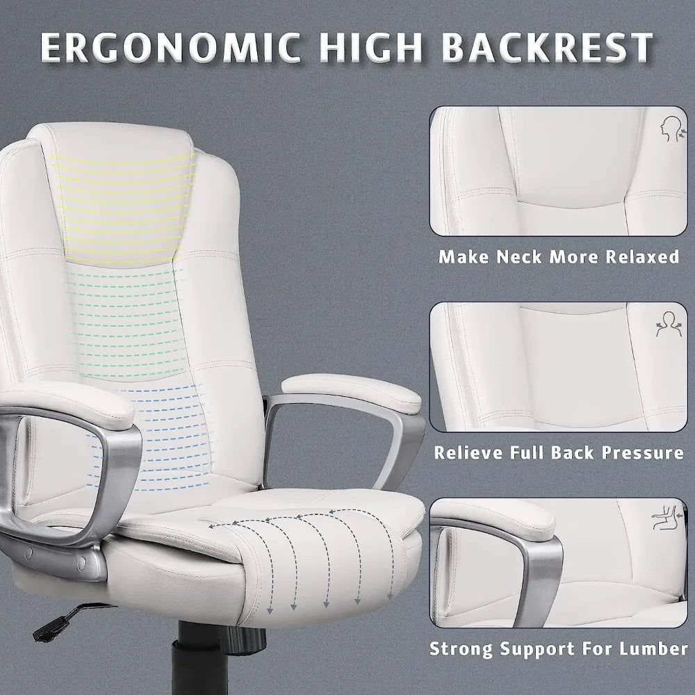 Adjustable Executive Style High Back Desk Chair