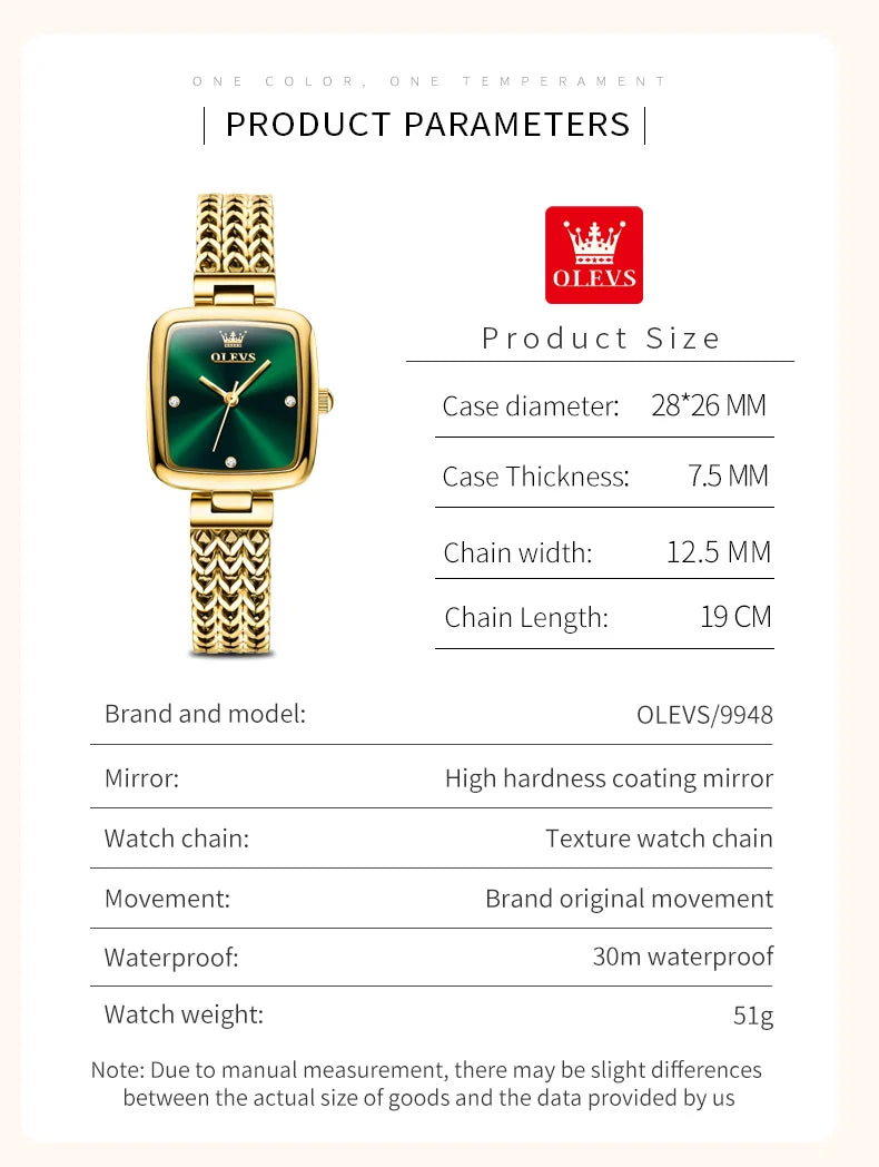 OLEVS Elegant Quartz Wristwatch & Gift Set
