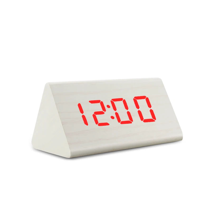 LED Antique Digital Wooden Desk Clock