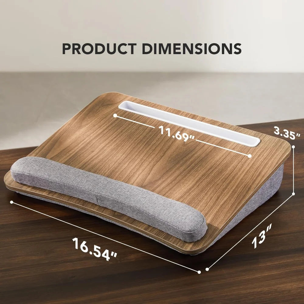 Portable Lap Laptop Desk with Pillow Cushion, Fits up to 15.6-inch Laptop