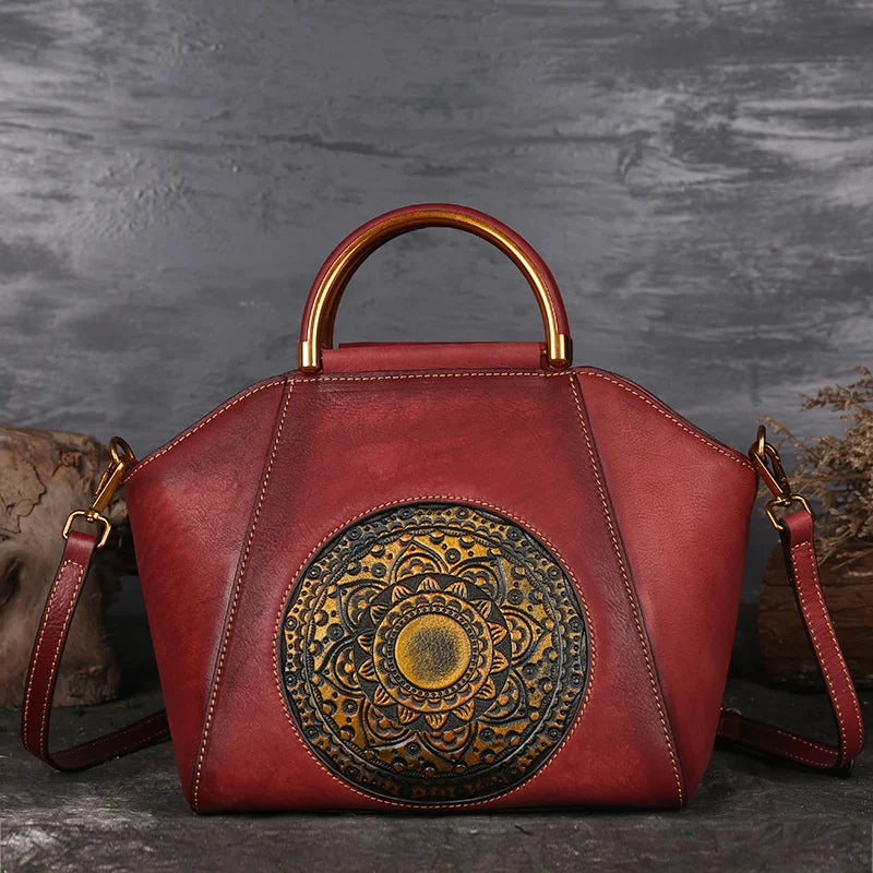 Autumn Elegance Genuine Leather Handbag Collection