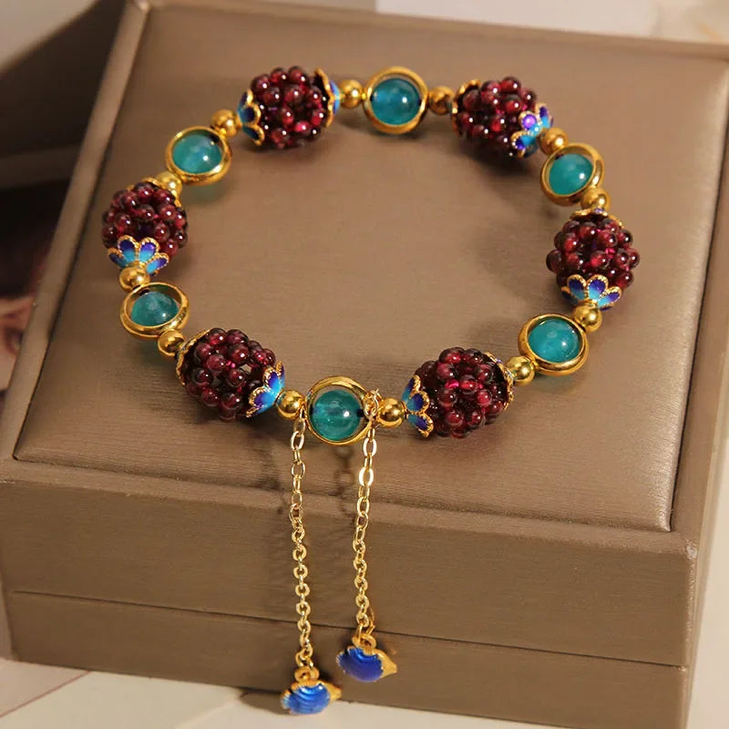 BloomSphere Vintage Garnet Bracelet Collection
