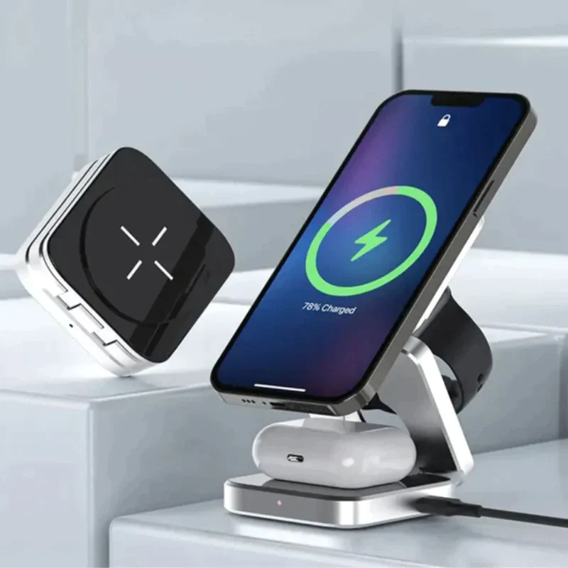 Foldable 3-in-1 Wireless Charger