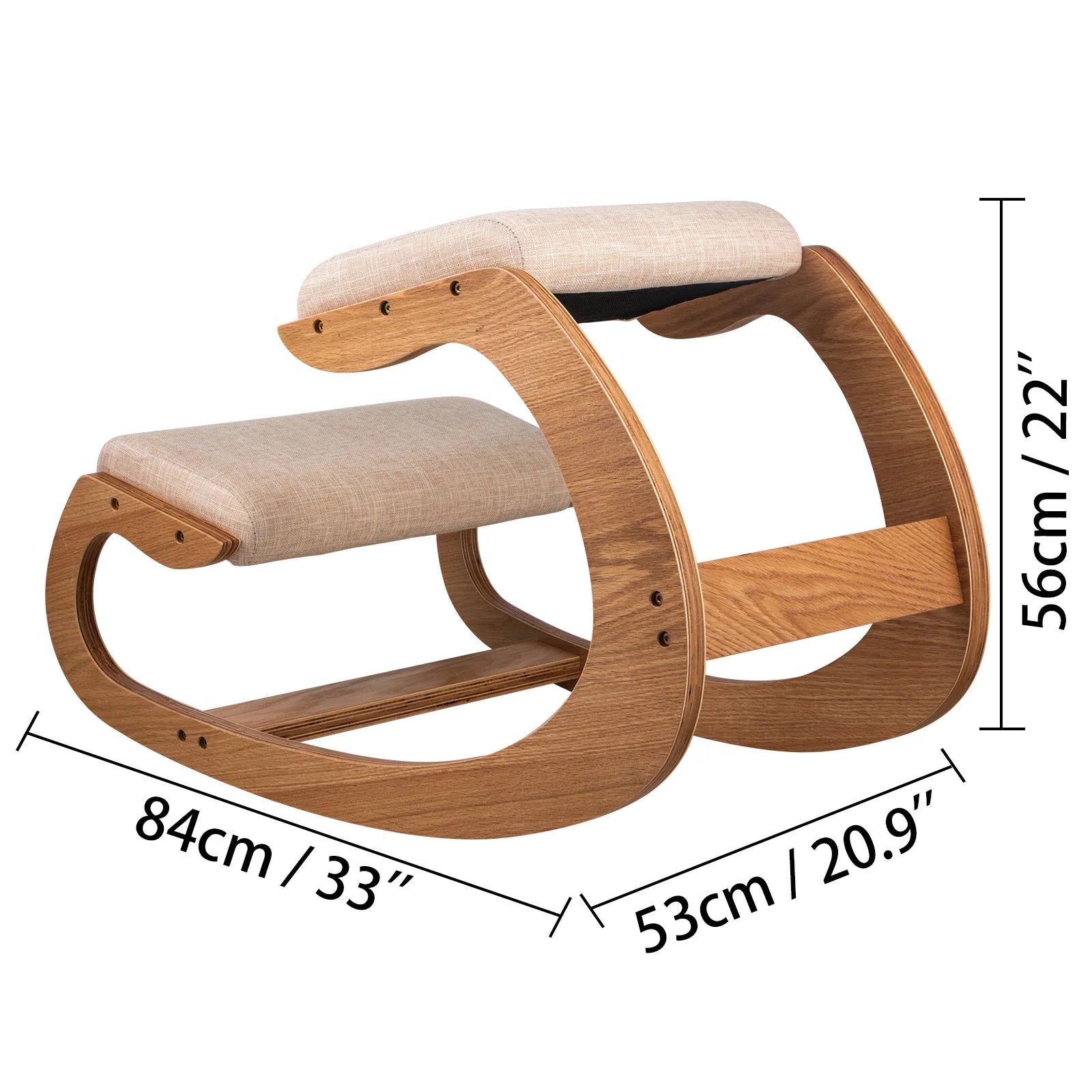 Home Office Ergonomic Wooden Kneeling Chair