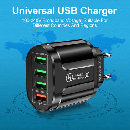 4 USB 45W USB Travel  Fast Charger