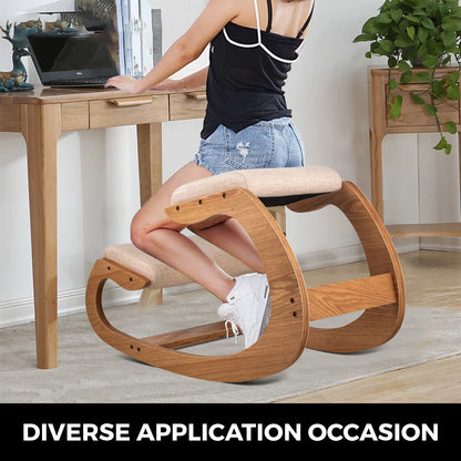 Home Office Ergonomic Wooden Kneeling Chair