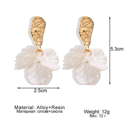 Vintage Blossom Petal Drop Earrings