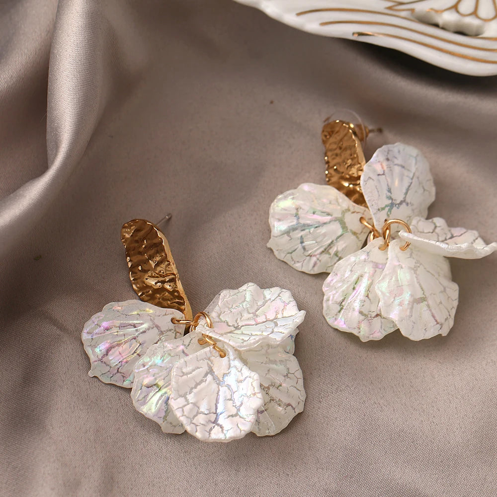 Vintage Blossom Petal Drop Earrings