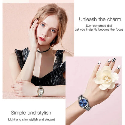 Ladies Lige Brand Luxury Waterproof Quartz Watch