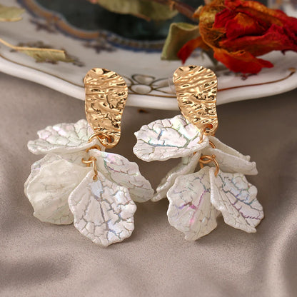 Vintage Blossom Petal Drop Earrings