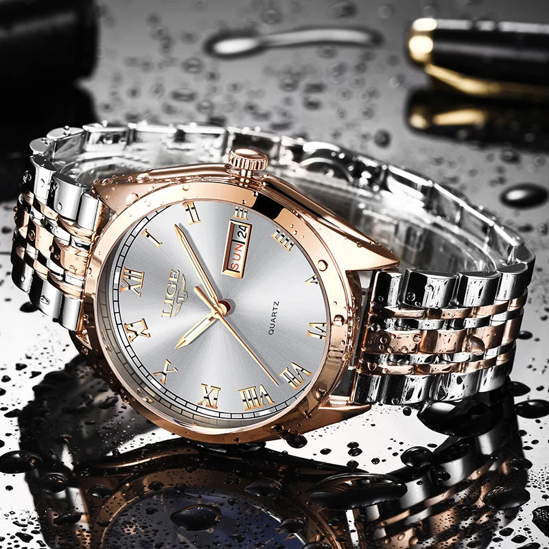 Ladies Lige Brand Luxury Waterproof Quartz Watch