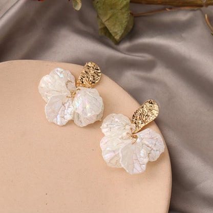 Vintage Blossom Petal Drop Earrings