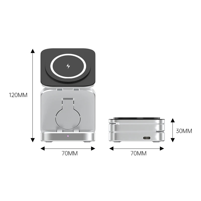 Foldable 3-in-1 Wireless Charger