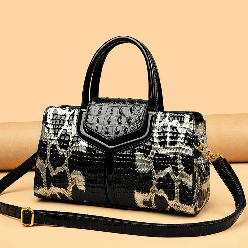 Chic Snakeskin Handbag Collection