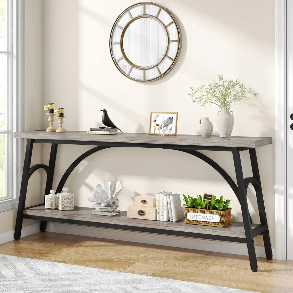 The Clara Retro Boho Chic Console Table