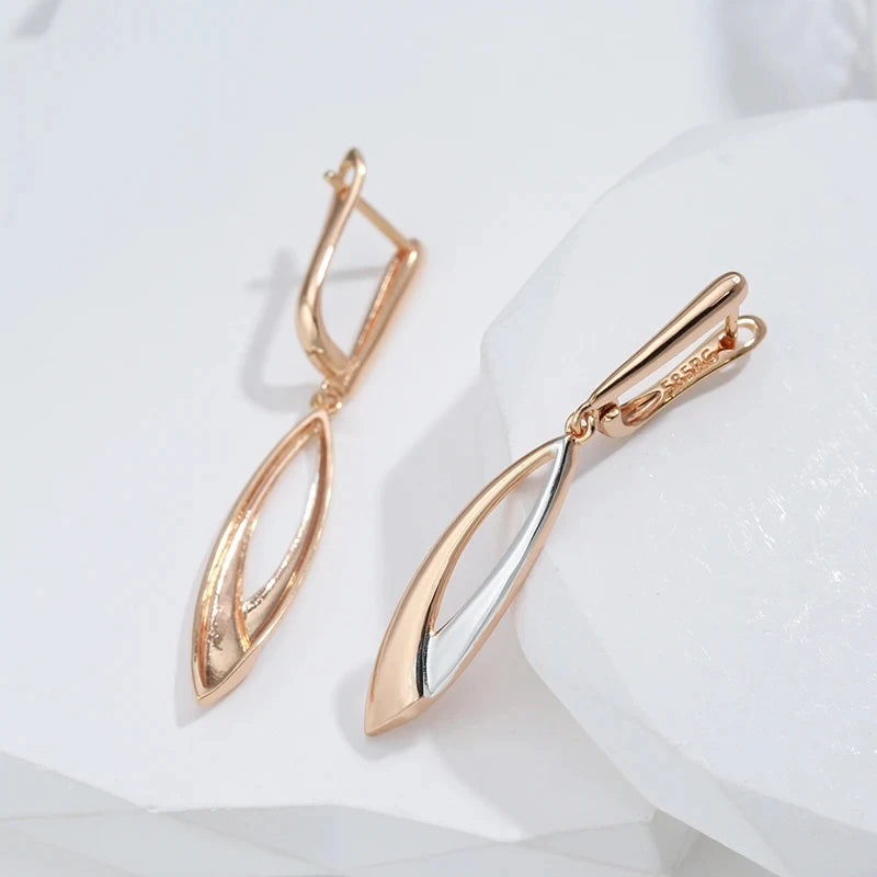 Rose Gold Radiance Dangle Earrings