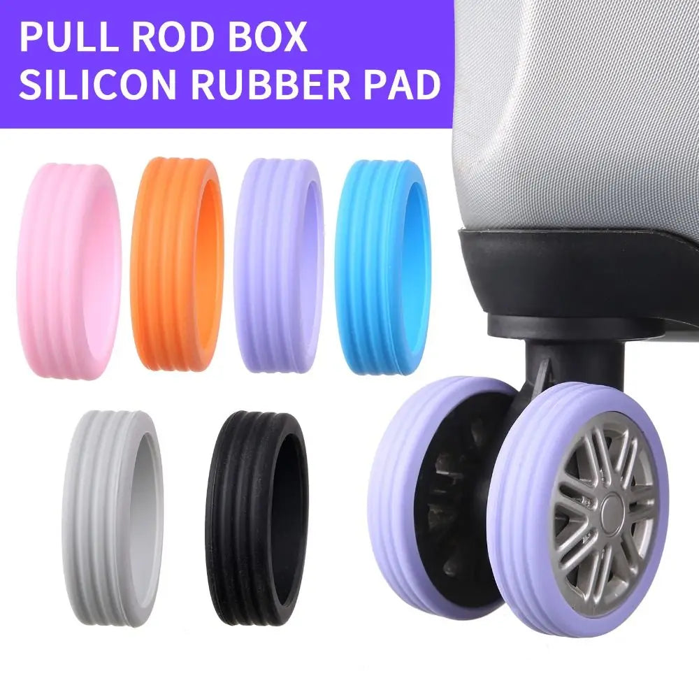 8Pcs Silicone Travel Luggage Wheels Protection Covers