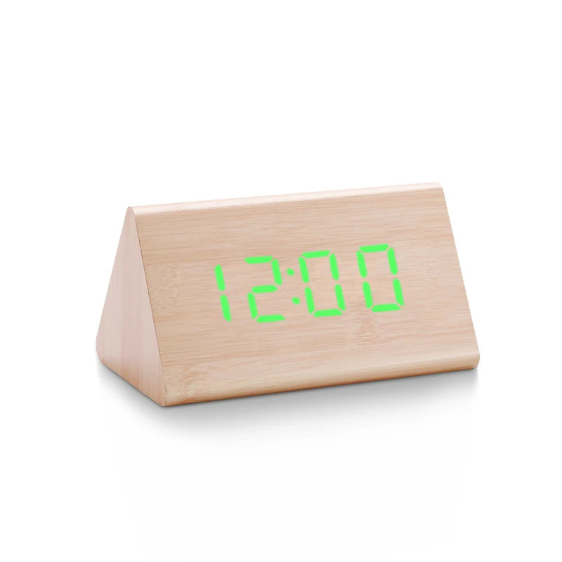 LED Antique Digital Wooden Desk Clock