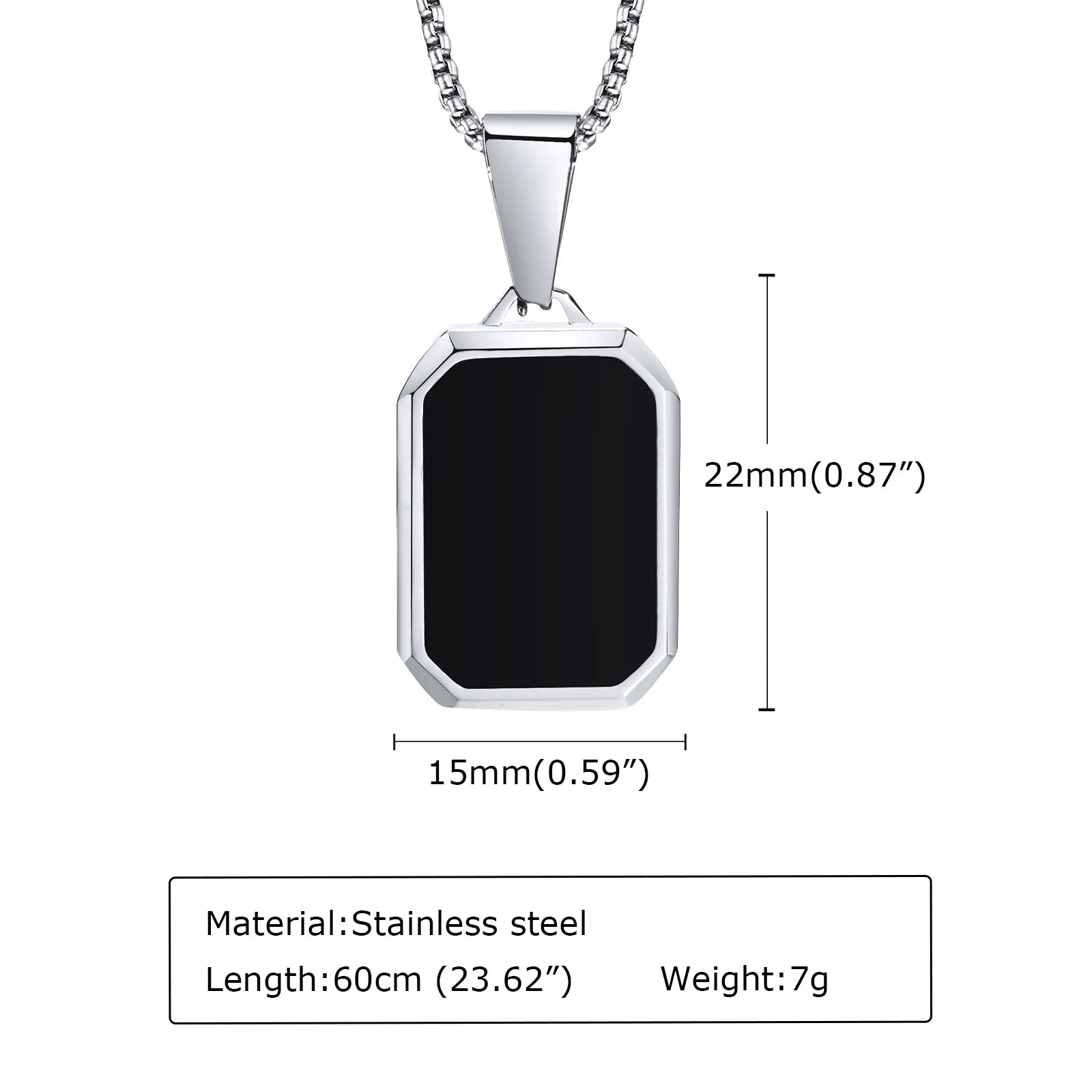 Sleek Geometric Men’s Pendant Necklace