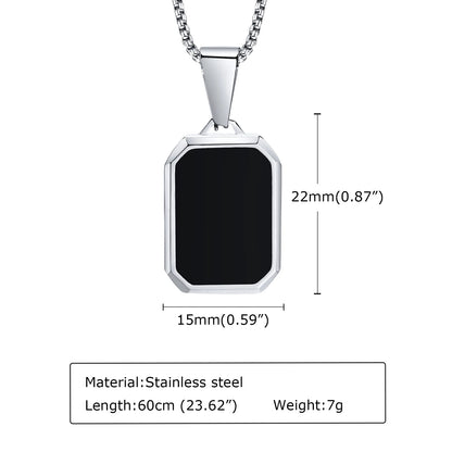 Sleek Geometric Men’s Pendant Necklace