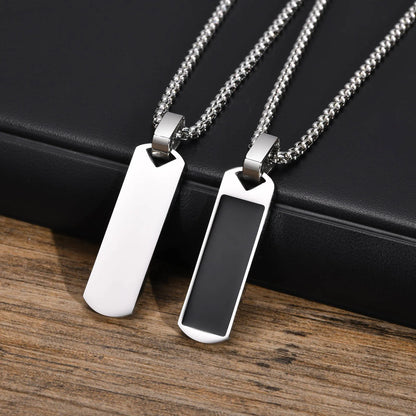 Sleek Geometric Men’s Pendant Necklace