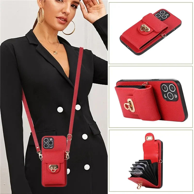 Chic On-the-Go Crossbody Wallet iPhone Collection