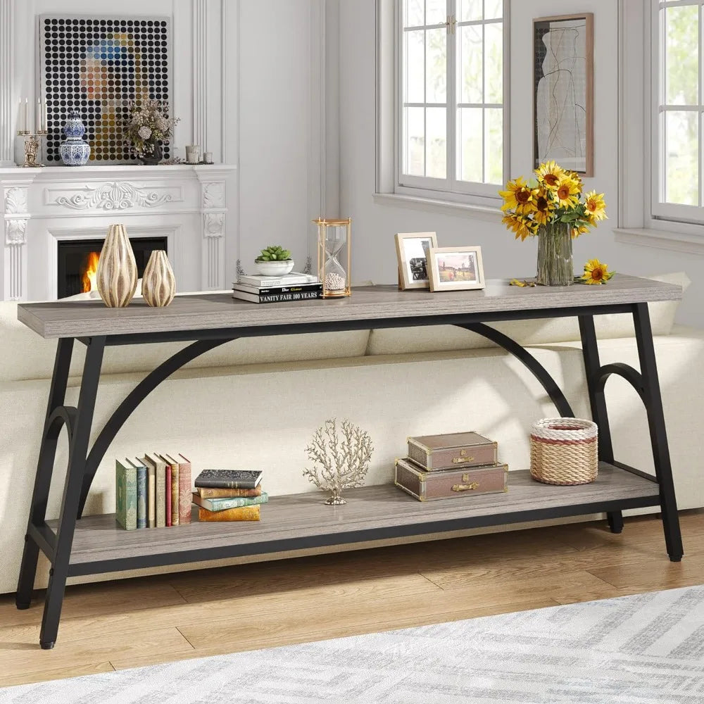 The Clara Retro Boho Chic Console Table