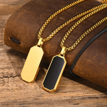 Sleek Geometric Men’s Pendant Necklace