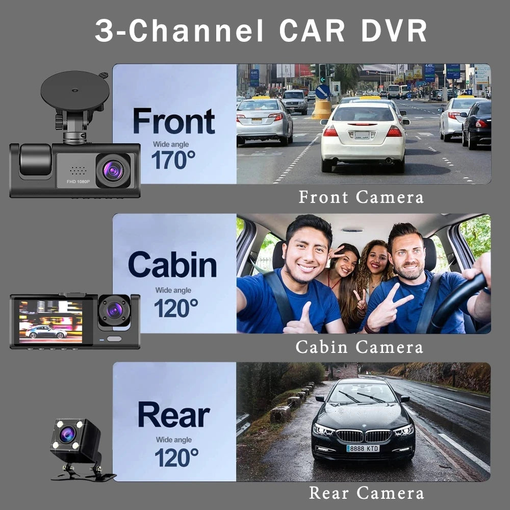 Kocam 3 Channel Dash Cam