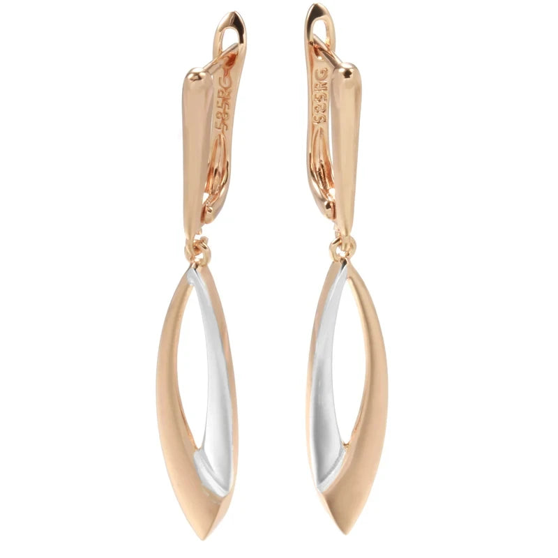 Rose Gold Radiance Dangle Earrings