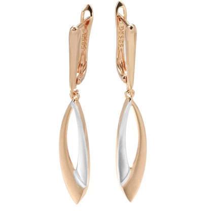 Rose Gold Radiance Dangle Earrings