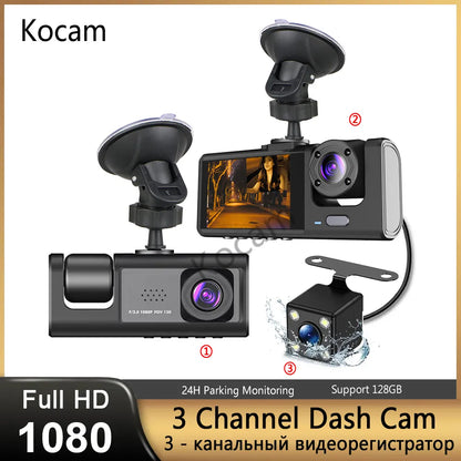 Kocam 3 Channel Dash Cam