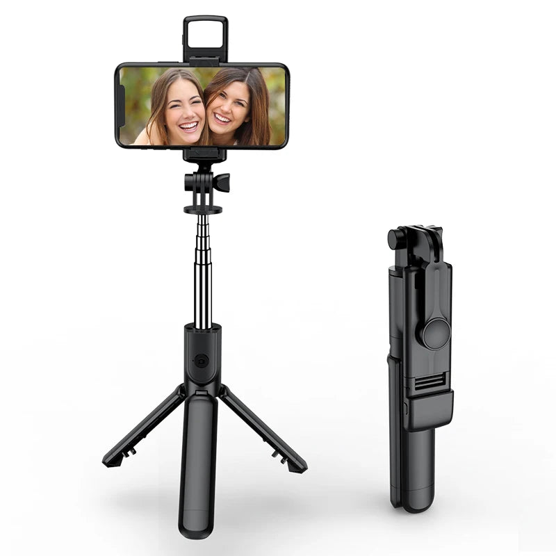 Selfie Stick Tripod Stand with Light Bluetooth Remote