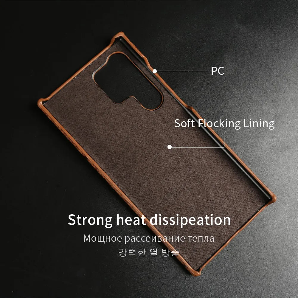 Premium Ostrich-Design TPU Leather Cases for Samsung Galaxy