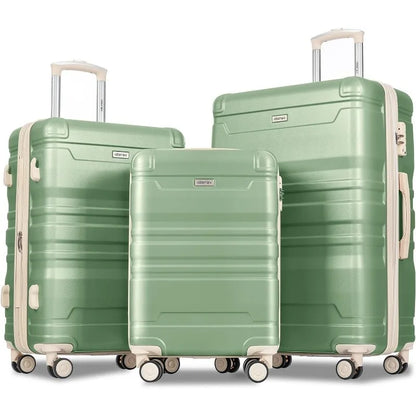 3 Piece Roller Luggage Set with TSA Lock