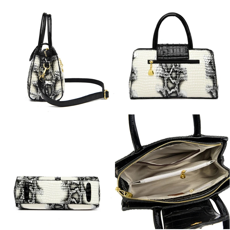 Chic Snakeskin Handbag Collection