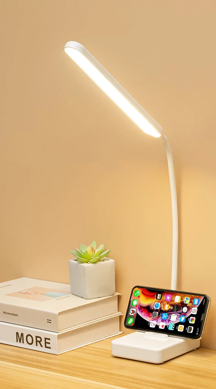 USB Rechargeable Dimmable LED Foldable Desk Lamp