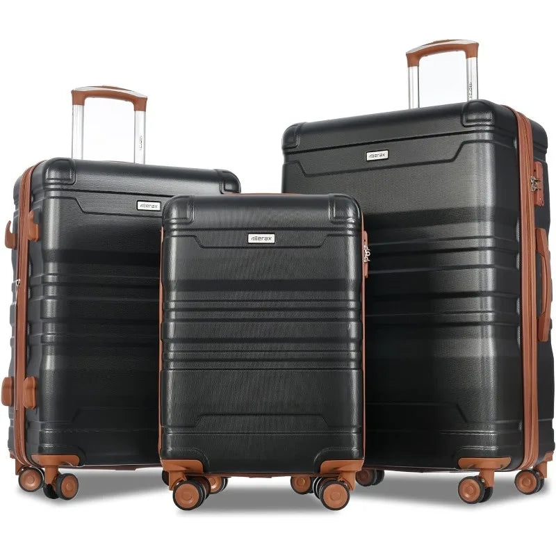 3 Piece Roller Luggage Set with TSA Lock