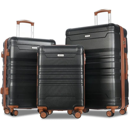 3 Piece Roller Luggage Set with TSA Lock