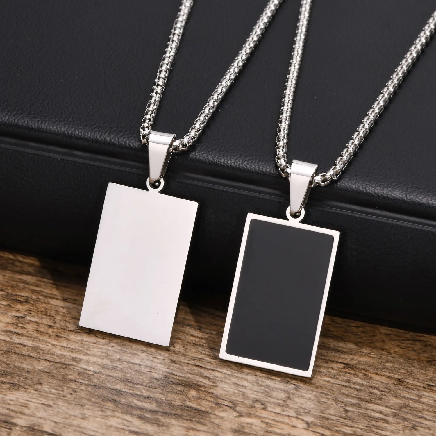 Sleek Geometric Men’s Pendant Necklace