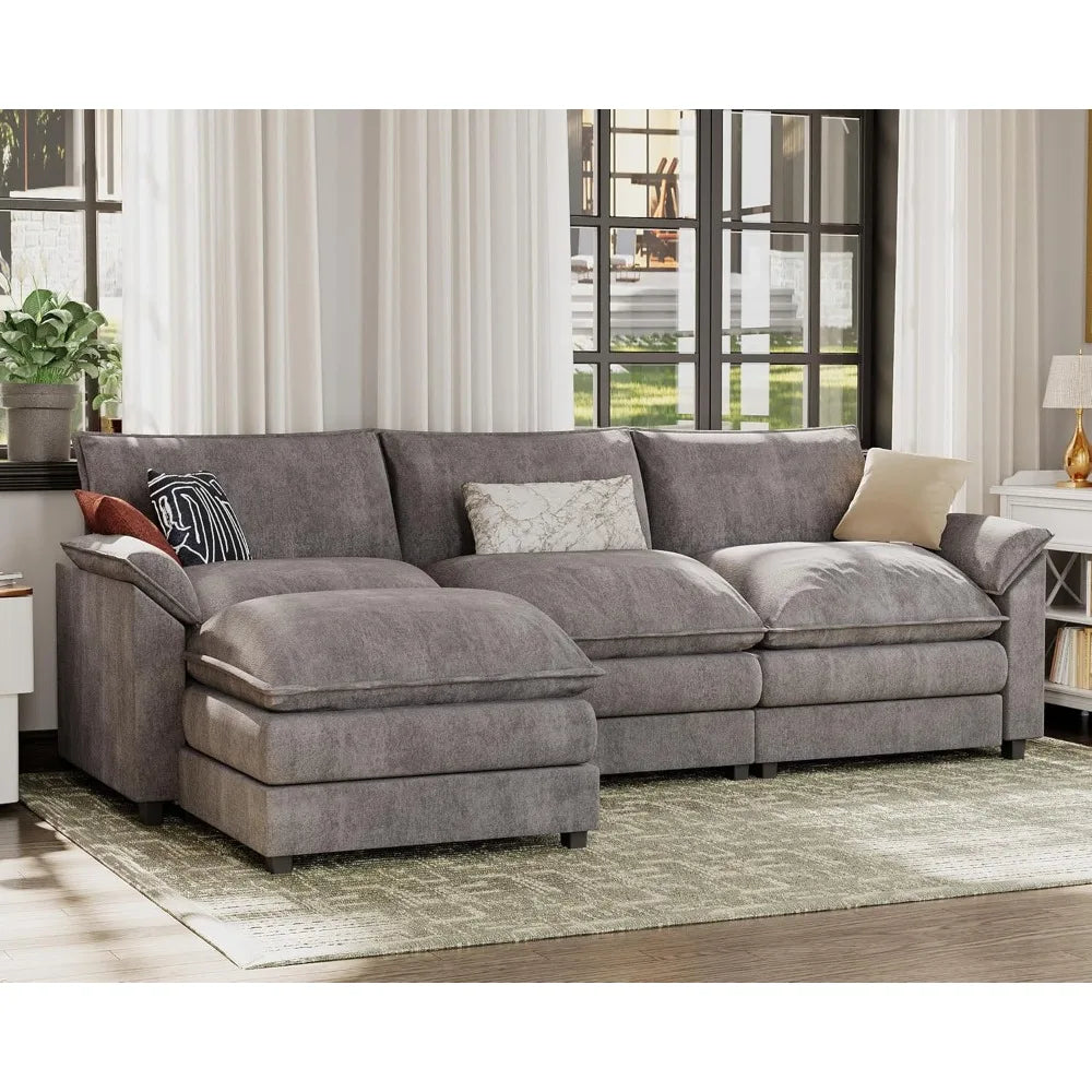 The Isabella Modular Sectional Sofa with Reversible Ottoman