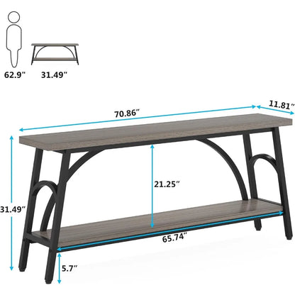 The Clara Retro Boho Chic Console Table